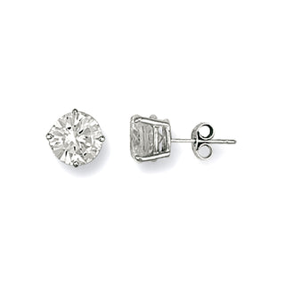 White Gold 7mm Claw Set CZ Studs