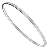 White Gold CZ 3mm Bangle