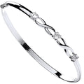 White Gold CZ Bangle