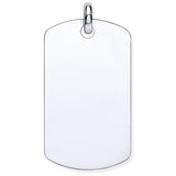 White Gold Dog Tag Pendant