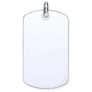 White Gold Dog Tag Pendant