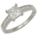 White Gold Fancy CZ Ring 2.8g