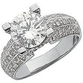 White Gold Fancy CZ Ring 5.3g