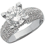 White Gold Fancy CZ Ring 5.3g