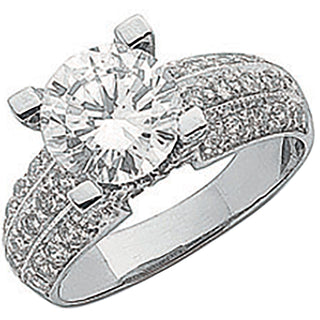 White Gold Fancy CZ Ring 5.3g