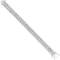 White Gold Fancy Link CZ Child/ladies Bracelet