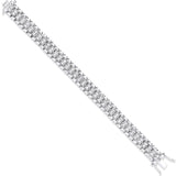 White Gold Fancy Link CZ Child/ladies Bracelet