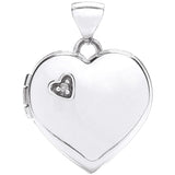 White Gold Heart Shape Locket With Diamond (£290)