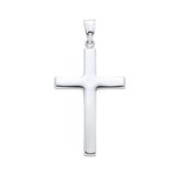 White Gold Hollow Cross