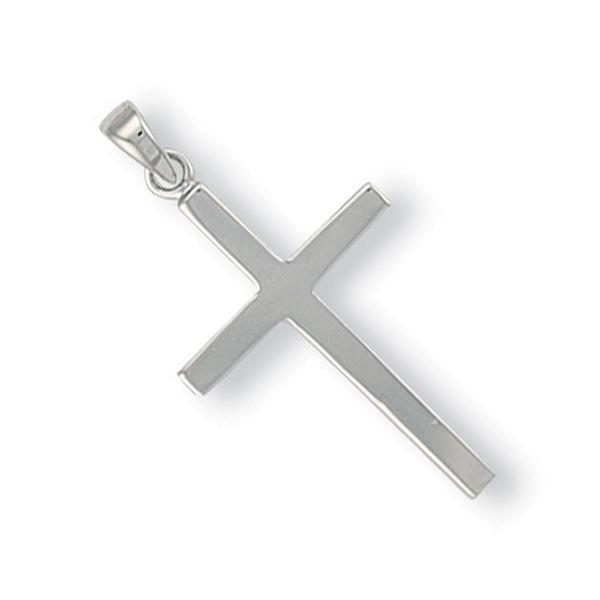 White Gold Plain Cross 1.5g