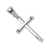 White Gold Plain Hollow Cross