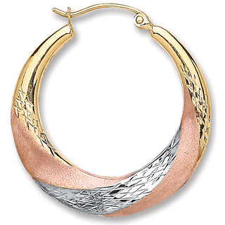 Y/w/r Gold 25mm Hoop Earrings