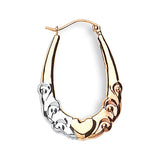 Y W & Rose Gold Fancy Creoles