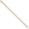 Y, W & Rose Gold Panther Link Ladies Bracelet