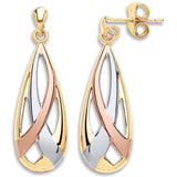Y W & Rose Gold Teardrop Earrings (£235)