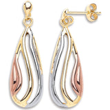 Y W & Rose Gold Teardrop Earrings