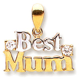 Y & White Gold Best Mum Pendant