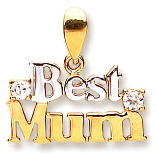 Y & White Gold Best Mum Pendant