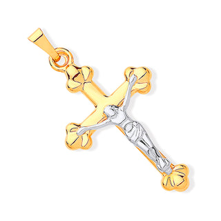 Y & White Gold Crucifix Pendant