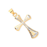 Y & White Gold Fancy Cross