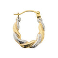 Y&White Gold Fancy Twisted Creoles