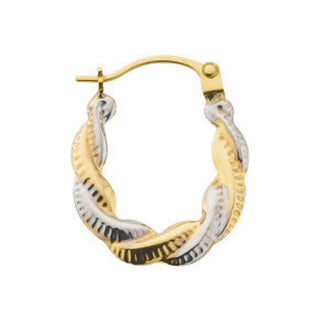 Y&White Gold Fancy Twisted Creoles