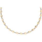 Y, White Gold Oval Tubes 18" Necklace