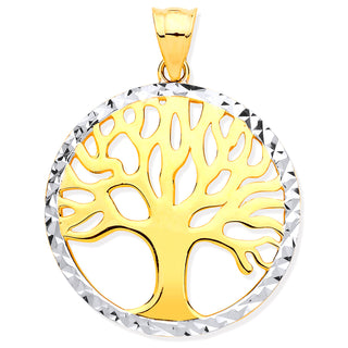 Y & White Gold Tree Of Life Pendant