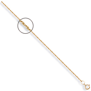 Yellow Gold 1.0mm Prince Of Wales Chain 16