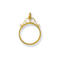 Yellow Gold 1/10 Scroll Top Sovereign Pendant