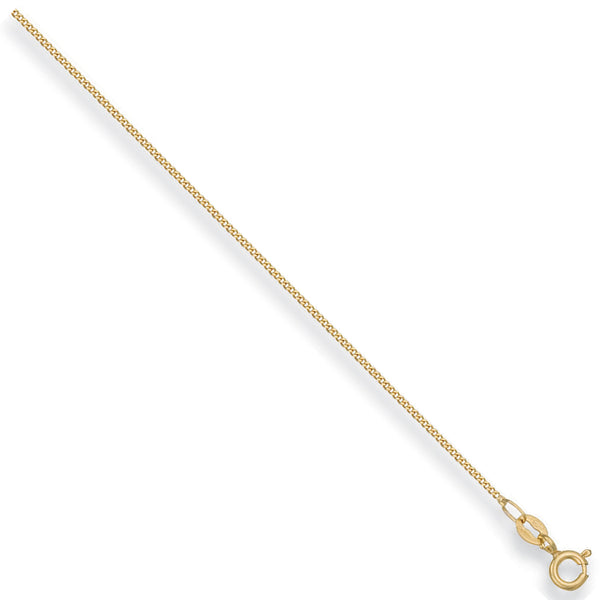 Yellow Gold 1.1mm Traditional Classic Curb Chain