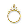 Yellow Gold 1/2 Scroll Top Sovereign Pendant