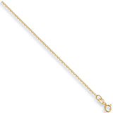 Yellow Gold 1.2mm Diamond Cut Trace Chain