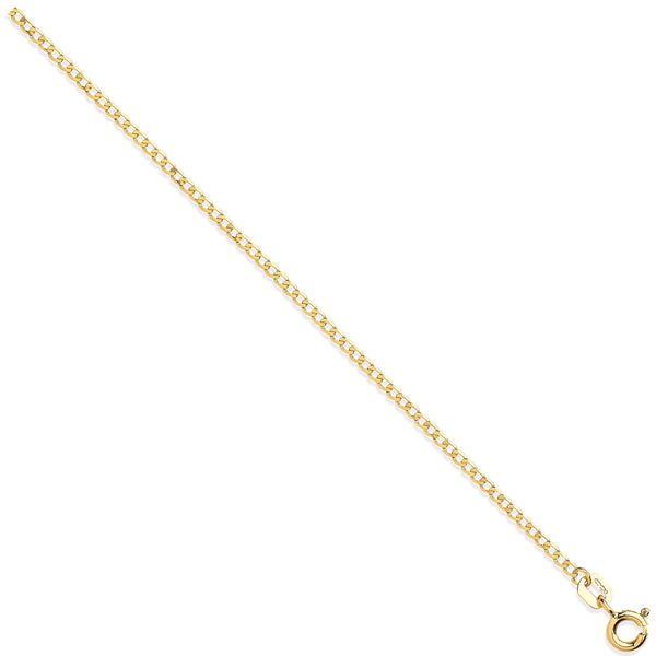 Yellow Gold 1.6mm Economy Curb Chain 20