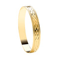 Yellow Gold 10mm D/c Slave Wide Bangle