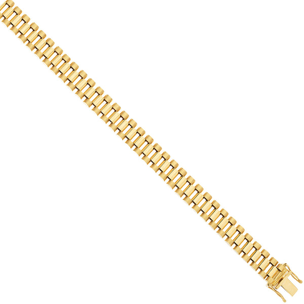 Yellow Gold 10mm Fancy Link Ladies/gents Bracelet