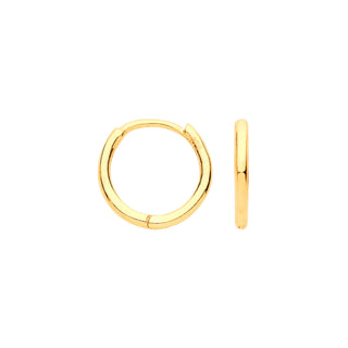 Yellow Gold 10mm Plain Hinged Sleepers