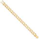 Yellow Gold 11mm Casted Grain Edge Gents Bracelet