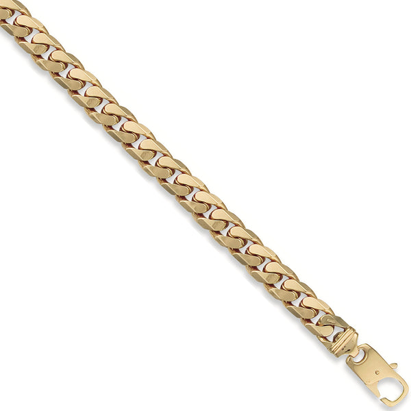 Yellow Gold 11mm Tight Link Curb Bracelets