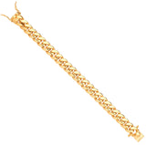 Yellow Gold 12mm Cuban Link Solid Gents Bracelet