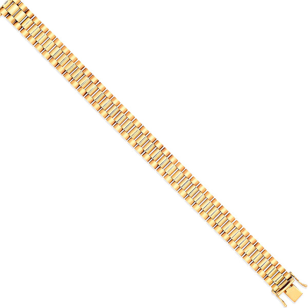 Yellow Gold 14mm Fancy Link Gents Bracelet
