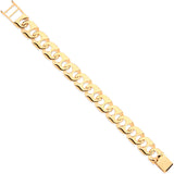 Yellow Gold 16mm Anchor Link Gents Bracelet