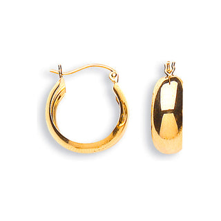 Yellow Gold 17mm Hoop Earrings