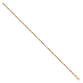Yellow Gold 2.0mm Hollow Square Spiga Chain/bracelet