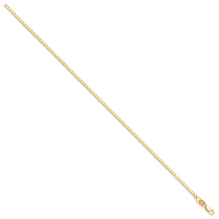 Yellow Gold 2.1mm Hollow Square Cut Box Chain 07