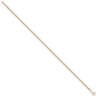 Yellow Gold 2.2mm Classic Hollow Curb Chain