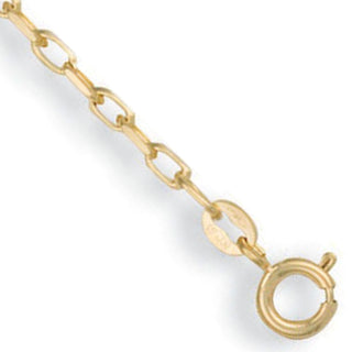 Yellow Gold 2.2mm Diamond Cut Oval Belcher Chain