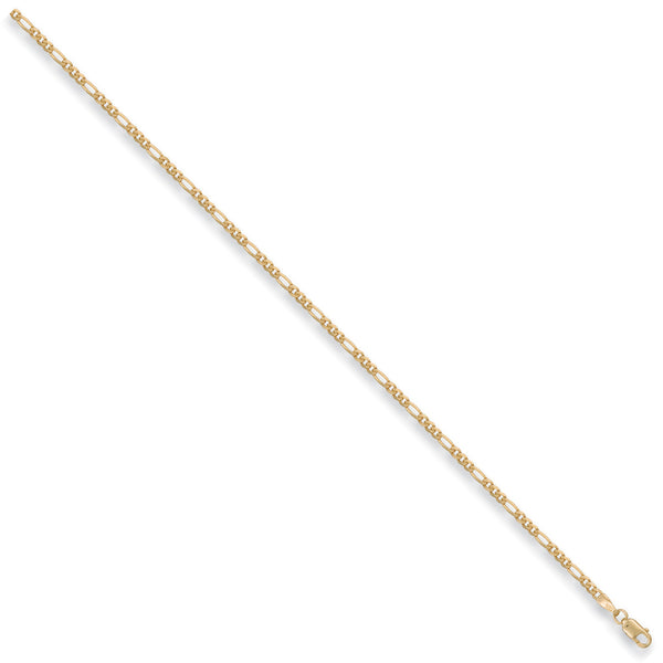 Yellow Gold 2.2mm Figaro Chain 16