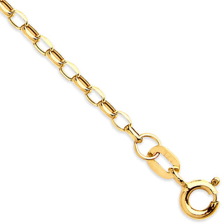 Yellow Gold 2.2mm Hollow Diamond Cut Belcher Chain 18