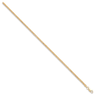 Yellow Gold 2.4mm Hollow Square Spiga Chain/bracelet 07